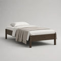 Letto singolo in pino massello marrone scuro 198 x 96 x 58 cm con rete a doghe, per materasso 90 x 190 cm