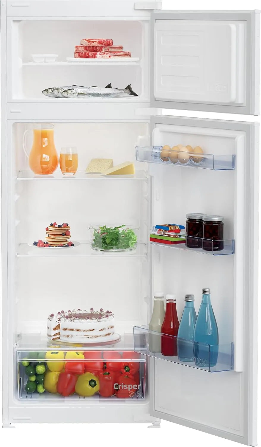 Beko BDSA250K4SN b100 Congelatore, 220 L, 37 dB, da incasso, vano congelatore, freezer verticale, bianco, nicchia 145, congelamento 44 l, capacità 220