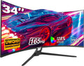 Monitor, 34 pollici, 3440 × 1440, 165 Hz, funzioni gaming, WQHD, schermo PC, AMD FreeSync, VESA, 165Hz