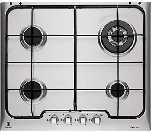 Electrolux Piano cottura a gas, 60cm, acciaio inox, fornello a gas, Electrolux Rex - Piano Cottura a Gas PX 640 UV Finitura Inox da 60cm
