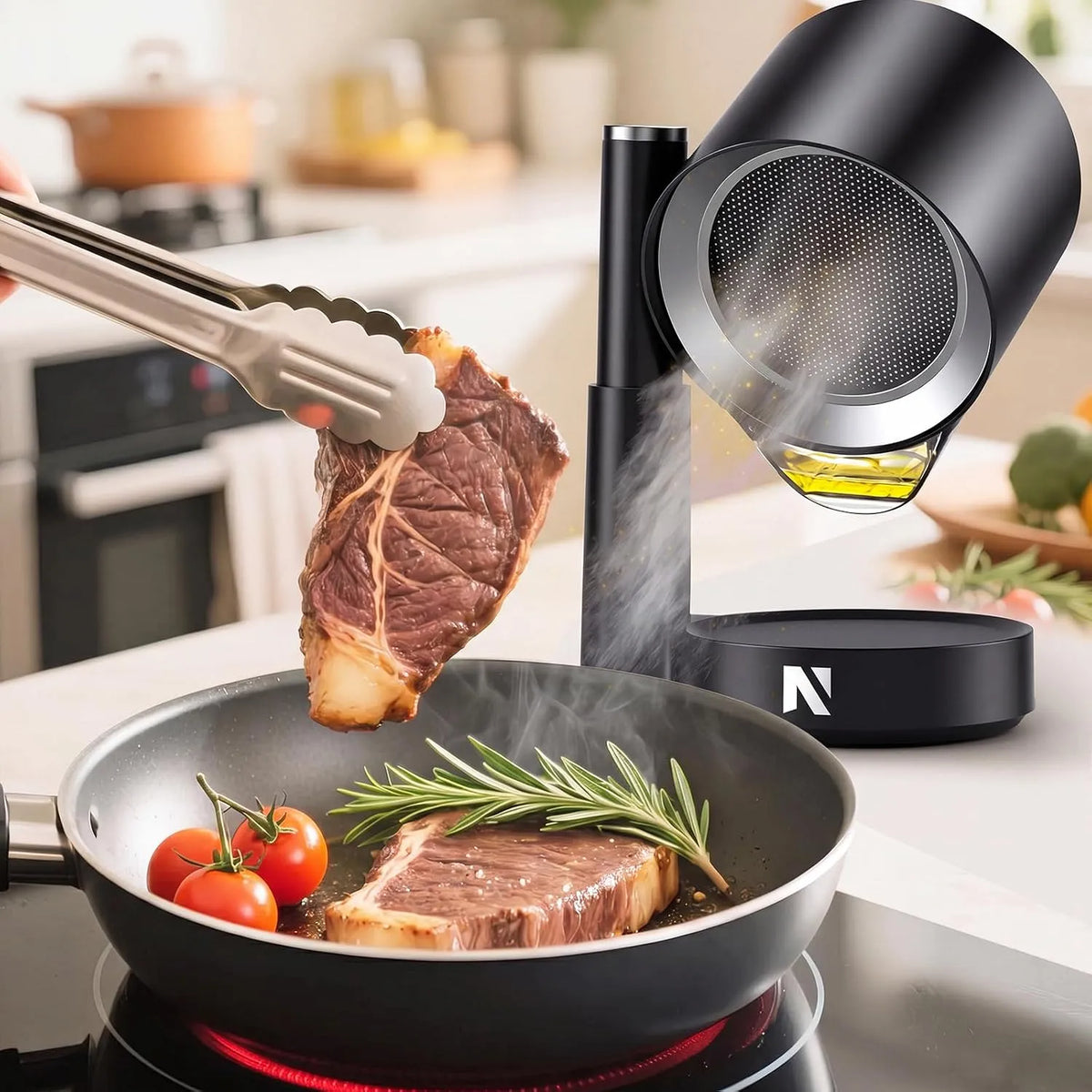 Cappa aspirante, cappa da cucina, 3 velocità, portatile, NEWTRY Cappa aspirante mini portatile 3 velocità 2 filtri forte aspirazione