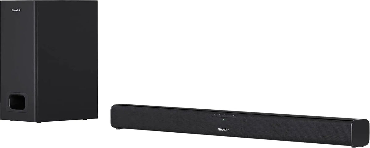 Sharp HT-SBW110 Smart TV, televisore, HDMI, Bluetooth, Sharp Soundbar per TV HT-SBW110 Soundbar 2.1 con Subwoofer Cablato Bluetooth HDMI ARC Ottico