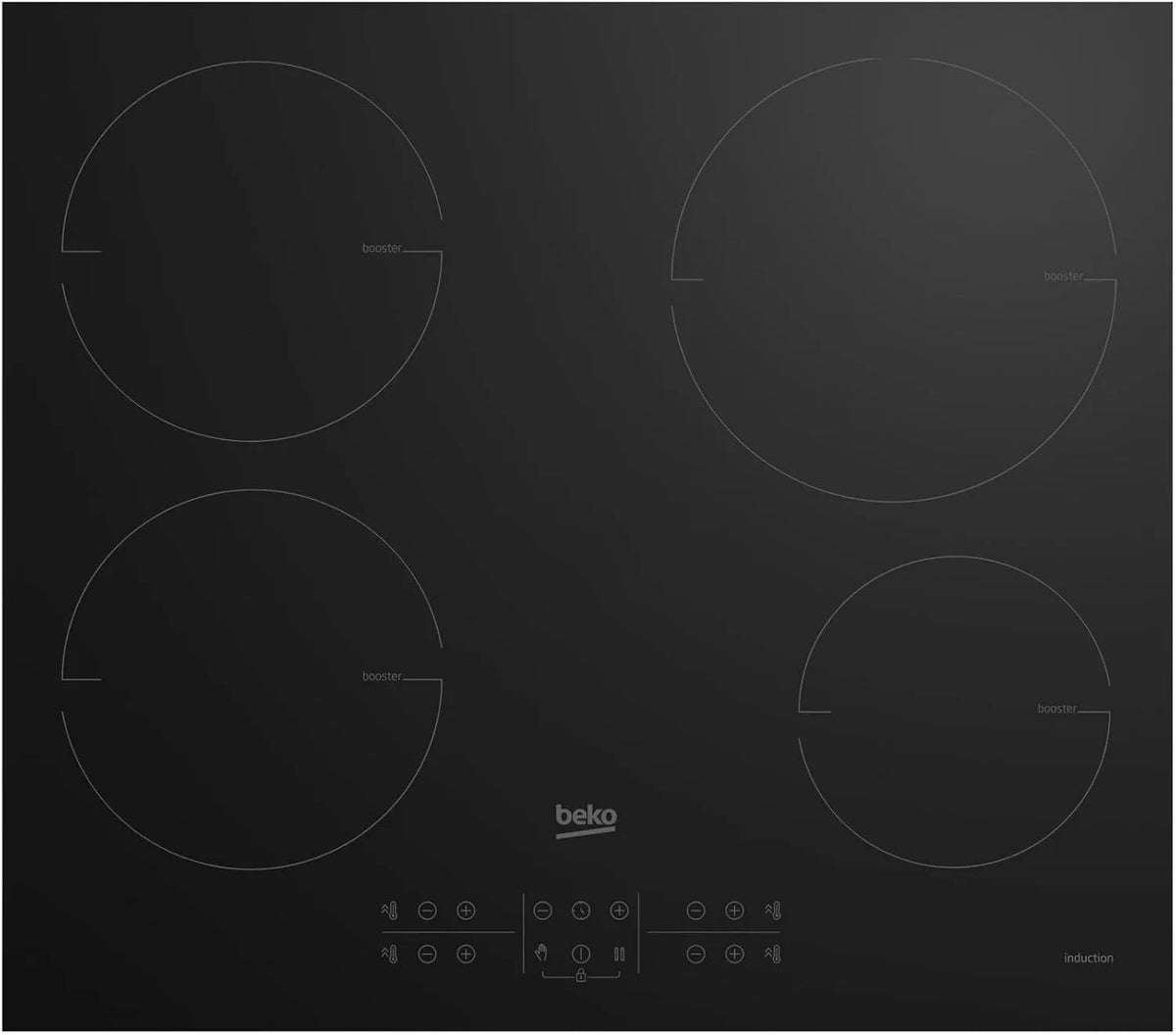 Beko HII64200MT Piano cottura a induzione, 60 cm, piastra a induzione, da incasso, nero
