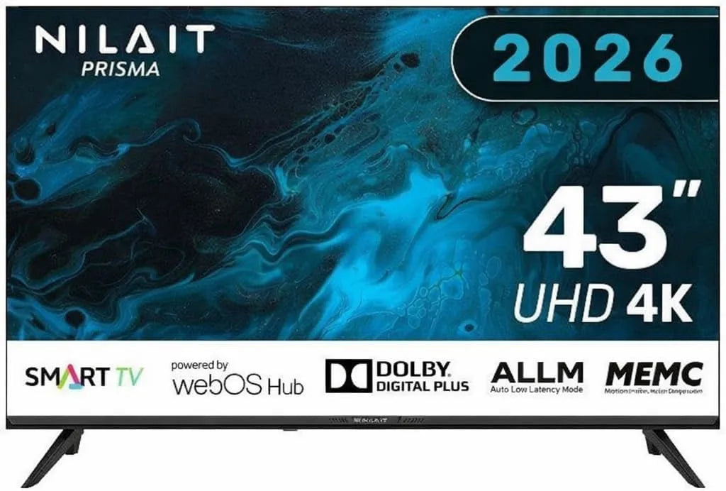 Smart TV, 43 pollici, televisore, Nilait 43UD7004SWOS, 4K UHD, HDR, webOS, Wi-Fi, WiFi, Controllo Vocale