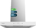 Cecotec M3/H Cappa aspirante, 60 cm, 550 m3/h, cappa da cucina, touch, 3 livelli, acciaio inox, bianco, Luce Led, 70 W, Basso Consumo, Controllo