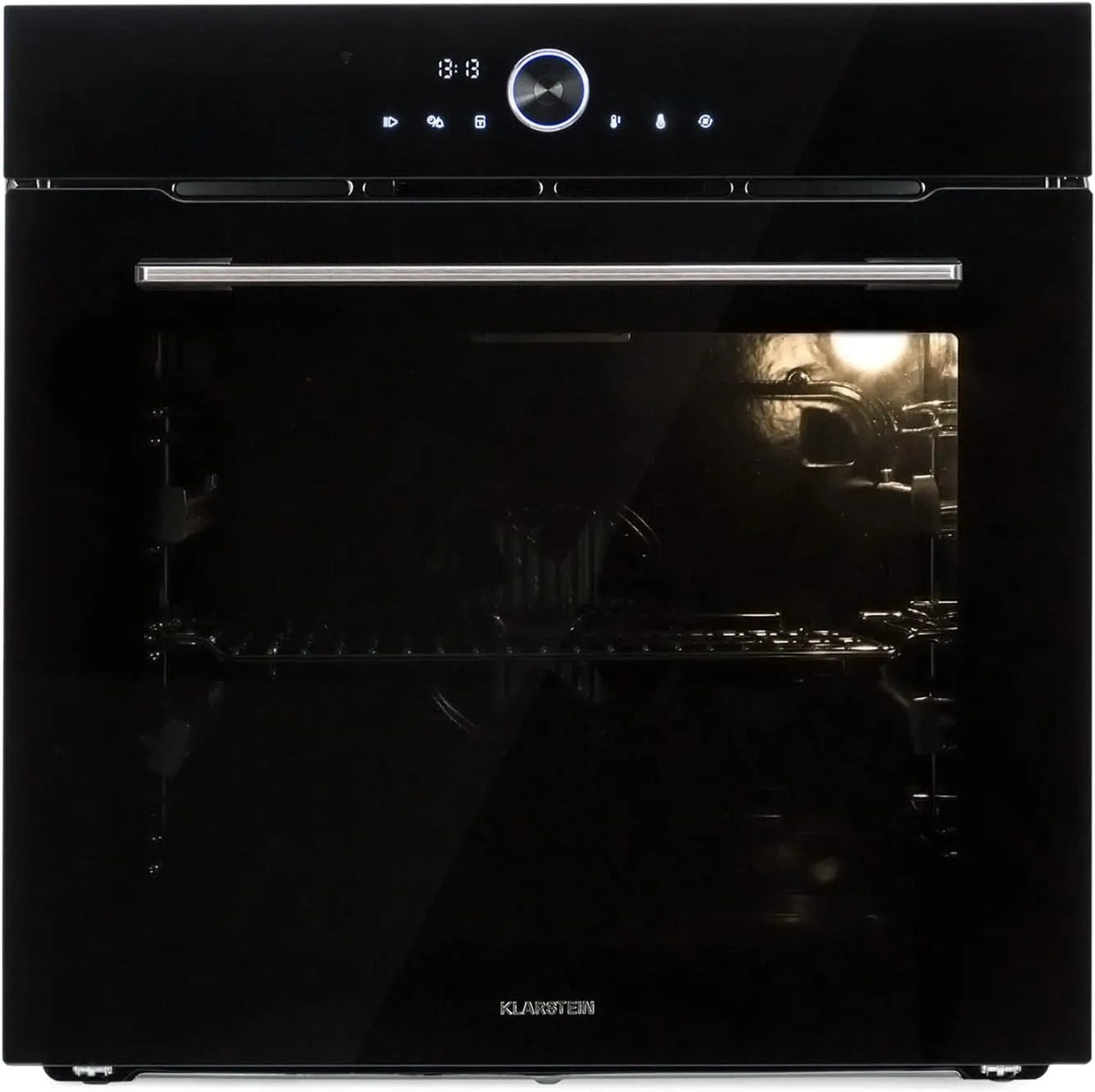 Klarstein Forno elettrico per pizza, 73 L, da incasso, grill, compatto, professionale, scongelamento, per Pizza 73L Controllo IOT, 11 Modalità