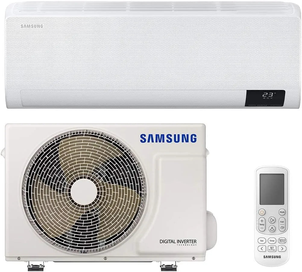 Samsung R32 AR09TXFCAWKNEU+AR09TXFCAWKXEU Condizionatore, Wi-Fi, SmartThings, WindFree Comfort Next 9000 BTU, GAS R32, WiFi, Climatizzatore Monosplit