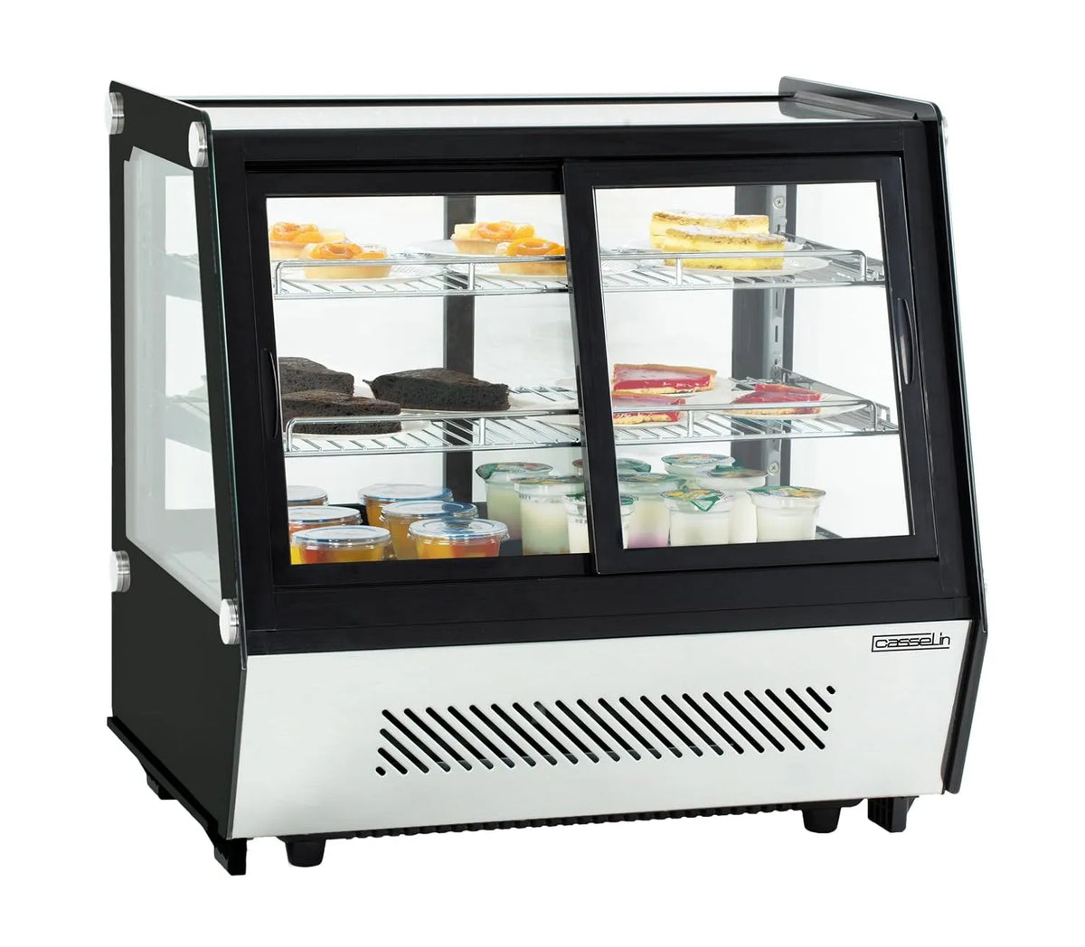 Vetrina refrigerata, 125 L, Casselin CVR125L, 125L, Casselin CVR125L - Vetrina refrigerata da appoggio a doppia porta
