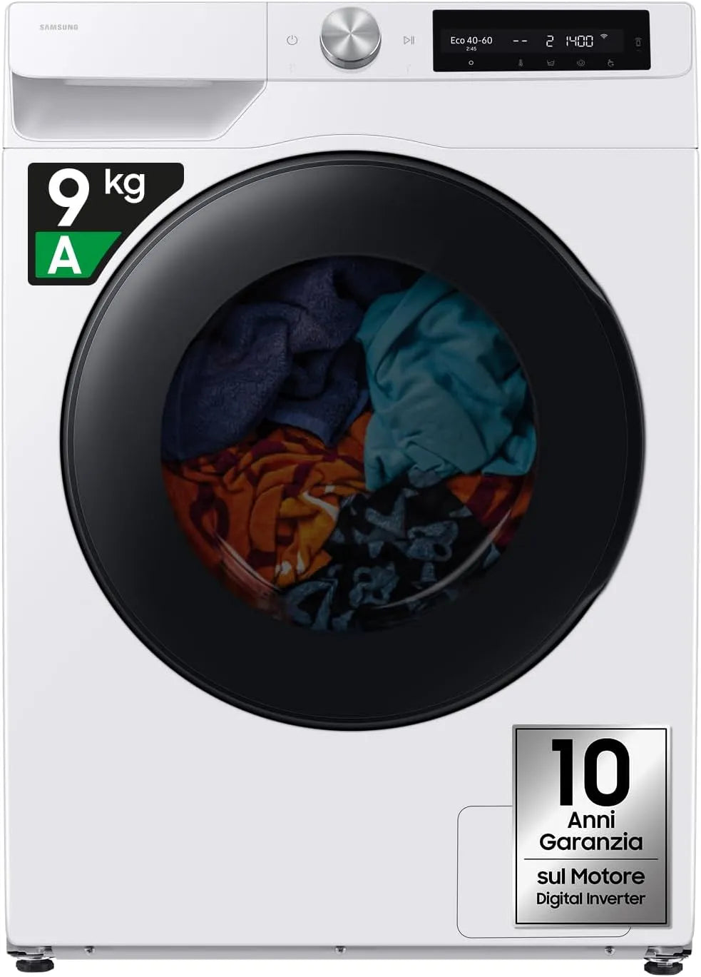 Samsung WD90HG6U94BE/U3 85h Lavasciuga, 60 L, 6 kg, lavatrice, asciugatrice, Super Speed, vapore, libera installazione, Wi-Fi, 60l x 85h x 69p cm