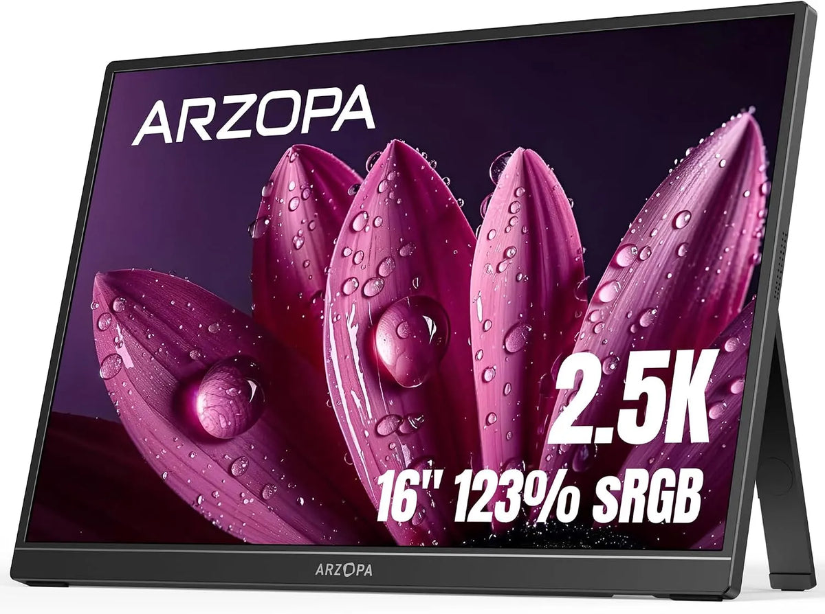 Monitor, 16 pollici, ARZOPA 2.5K, portatile