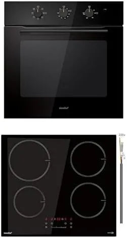 Forno elettrico CIH741F238K0, 60 L, 4 fuochi, 7400 W, 8 programmi, classe energetica A, da incasso, 8 Funzioni & COMFEE' CIH741F238K0 7400w Piano di