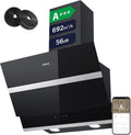 CIARRA CBCB6736N Cappa aspirante, 60 cm, classe energetica A, cappa da cucina, Wi-Fi, nero