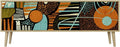 Mobile TV, decorazione del soggiorno, HEALANCY Mobile TV Mobile Porta Televisore a 3 ante Tavolo da Soggiorno TV Soggiorno Armadio Moderno per TV
