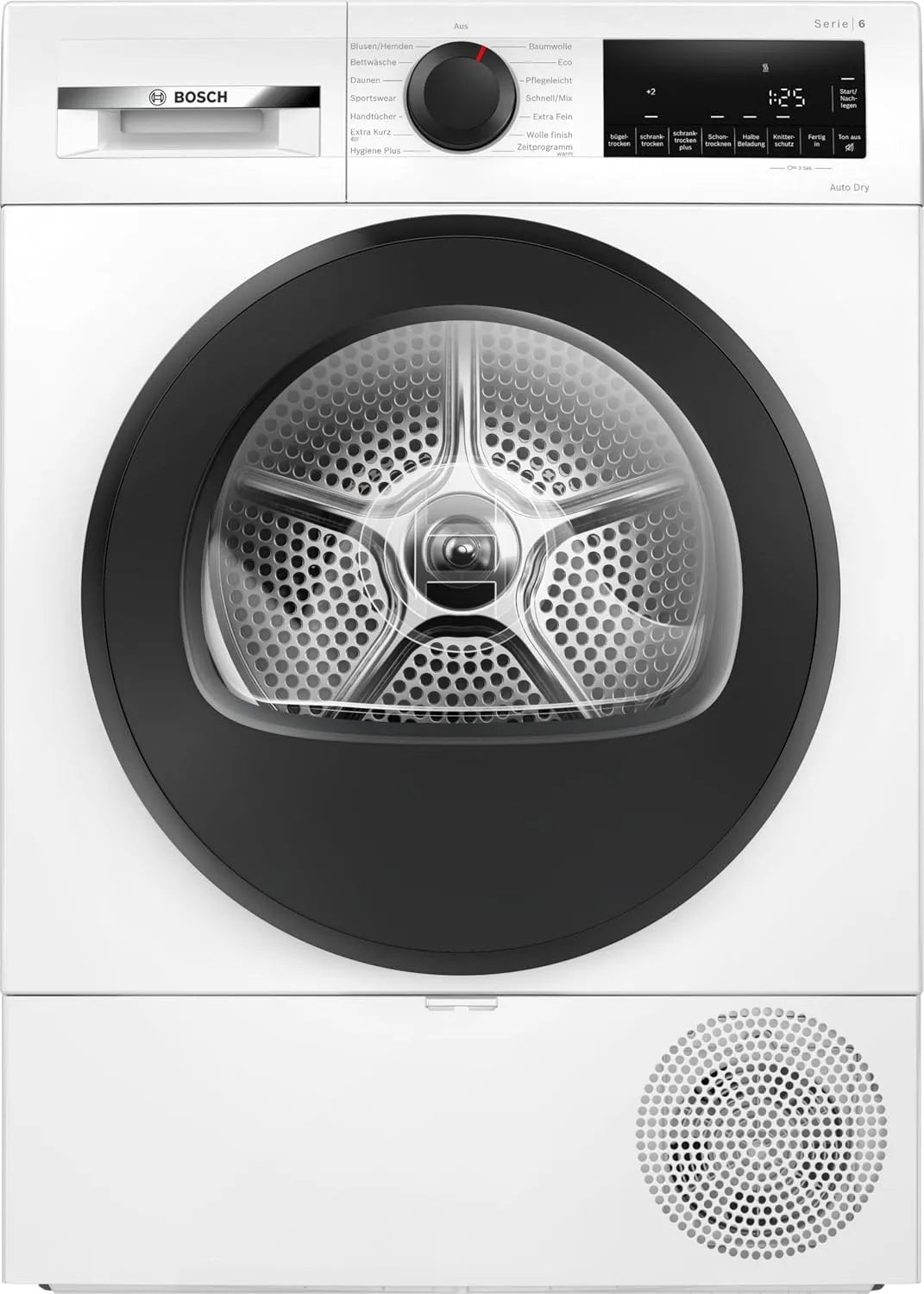 Bosch Serie 6 WQG243D41 Asciugatrice, 9 kg, programma di asciugatura extra corto, opzione di mezza carica, filtro per auto Dry, Easy Clean Filter