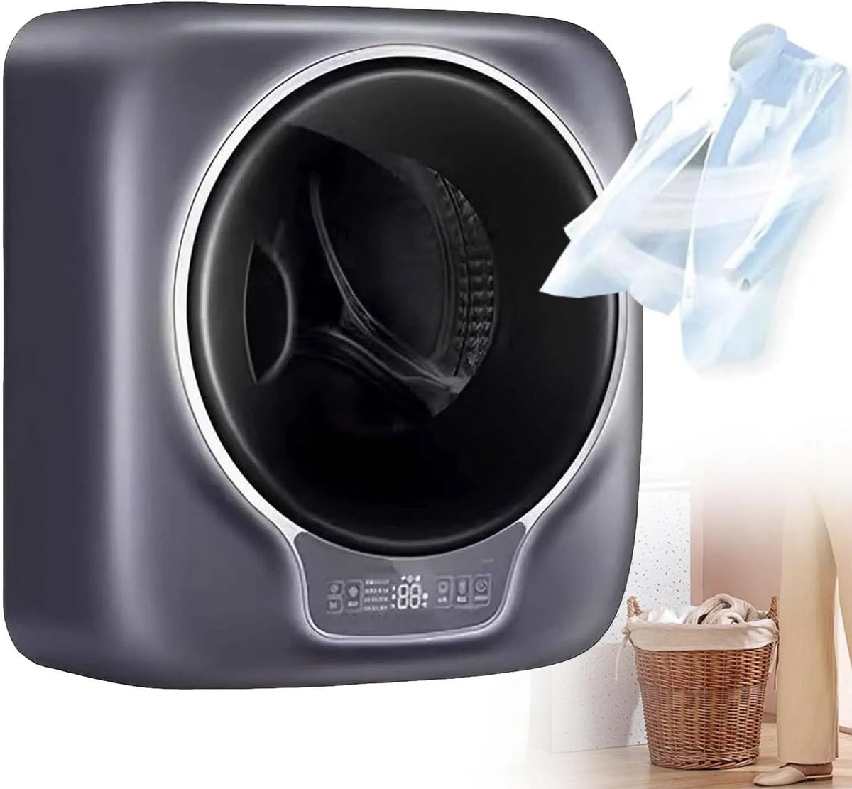 Lavatrice, 3 kg, Mini Lavatrici, Mini Lavatrice Compatta a Carica Frontale Completamente Automatica per Dormitorio in Appartamenti di Viaggio
