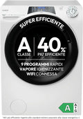 Candy RP496DWMB12/1-S Lavatrice, 1 programmi, 9 kg, Wi-Fi, bianco, 60x51x85, Wi-Fi + BLE, min Bianco, Controllo remoto avanzato e contenuti extra