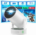 Smart TV, televisore, 4K UHD, Wi-Fi, portatile, esterno, Bluetooth, Android OS, 3 Ore Autonomia, 220° Rotazione, Mini Proiettore con supporto