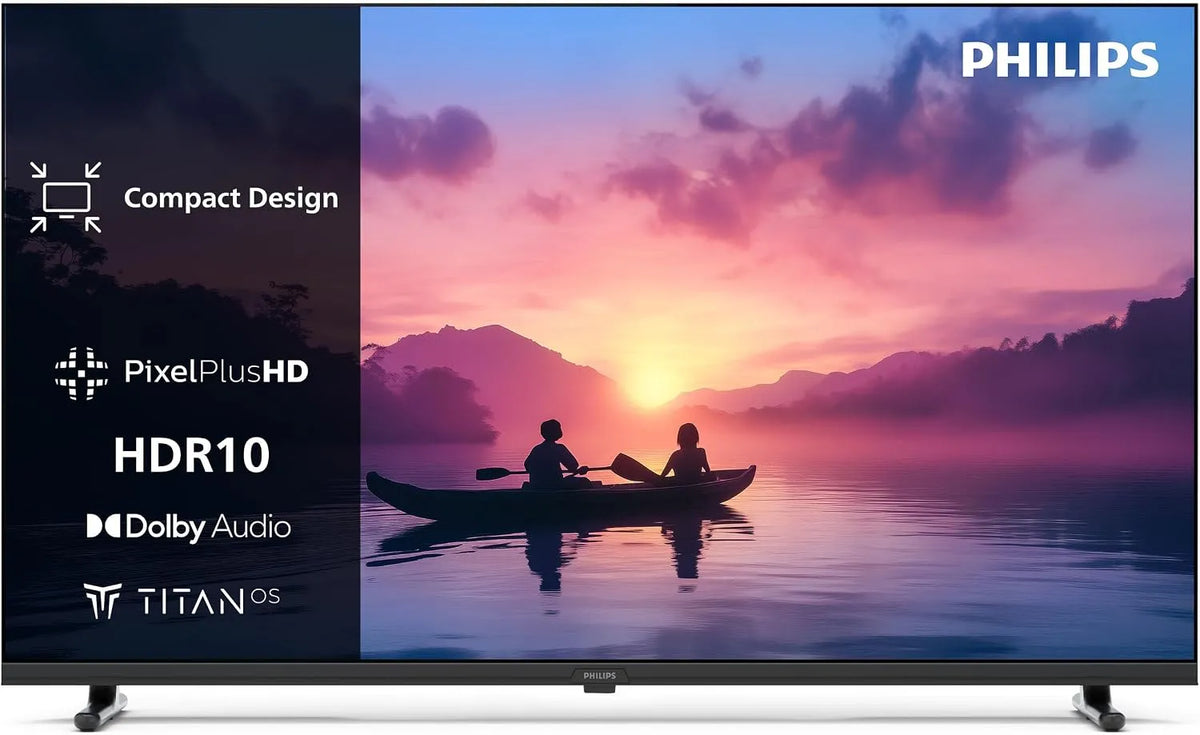 Philips 32PHS6000 Smart TV, televisore, pannello IPS, Google Assistant, Alexa e Siri, Piattaforma Titan OS e Dolby Digital Sound, PHILIPS 32PHS6000 2K