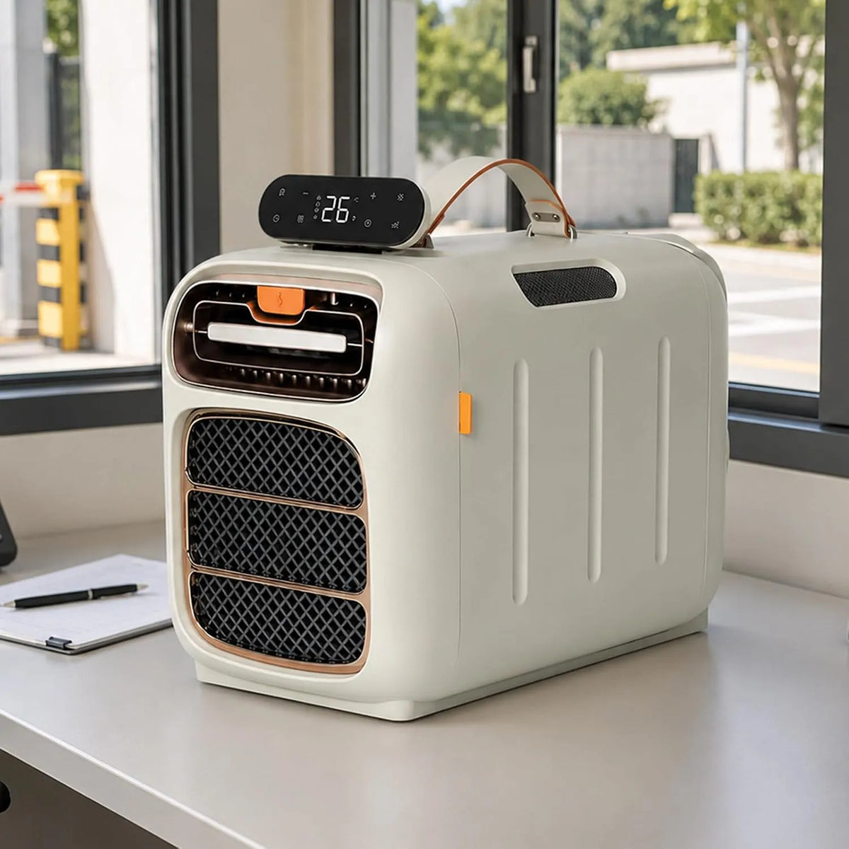 Condizionatore, portatile, touch, timer, Telecomando, modalità Notte e Doppio Tubo per Tenda e Camera