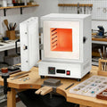 Forno elettrico, 2000 W, industriale, 2 zone di temperatura, sinterizzazione ceramica, Forno a muffola chiuso 2000W