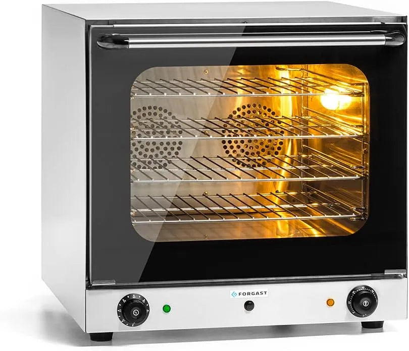 Forno elettrico, 59, 5x60x58 cm, 2600 W, vapore, Fino a 300 oC, 4 Teglie e Maniglia, Potenza 2600W, Forno a Convezione Da Tavolo, Forno ad Aria Calda