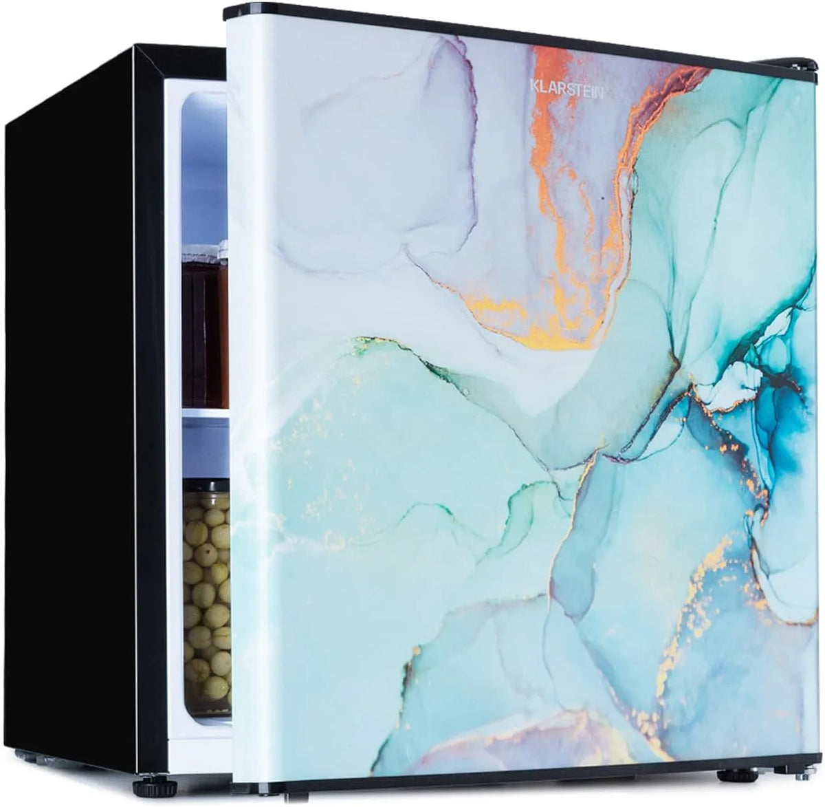 Klarstein Congelatore, 45 L, 0 a 10 °C, vano congelatore, freezer verticale, Frigo con 2 Livelli, Termostato con 5 Livelli, Design Frontale