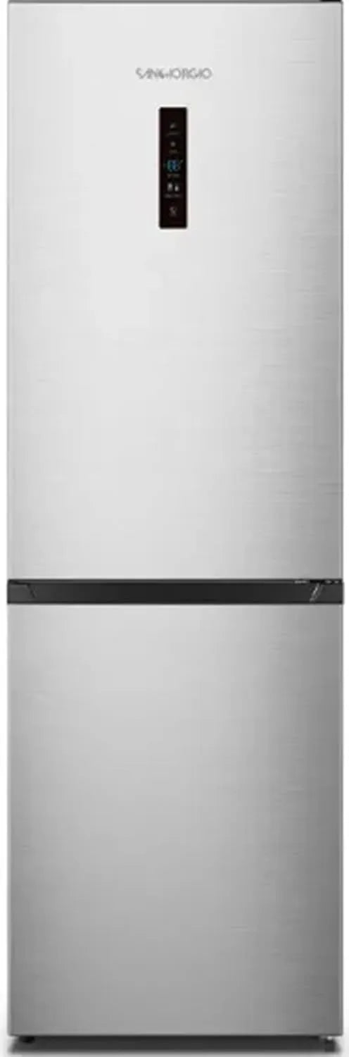 Frigorifero combinato, 361 L, classe energetica E, San SC36NFXDE, No Frost, acciaio inox, frigo con congelatore, 361 litri