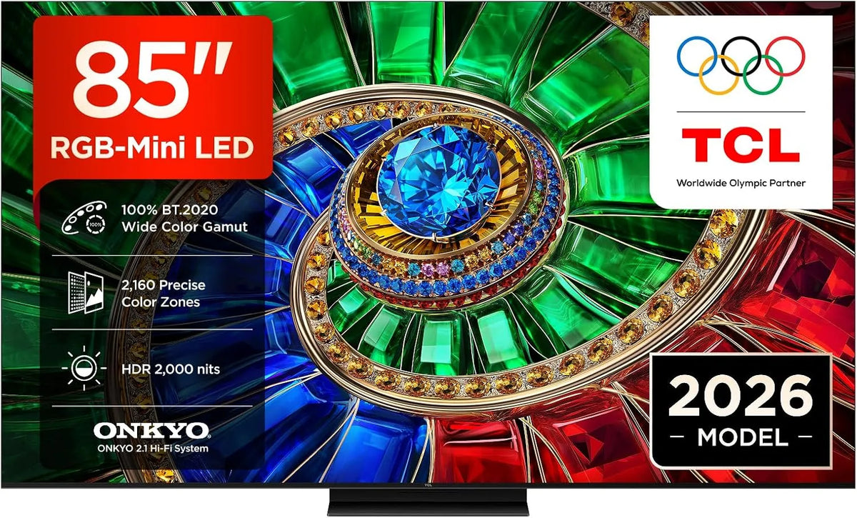 TCL 85RM7L 2.000nit Smart TV, 85 pollici, televisore, 4K UHD, HDR, Smart TV RGB‐Mini LED 4K HDR10+ da 85'