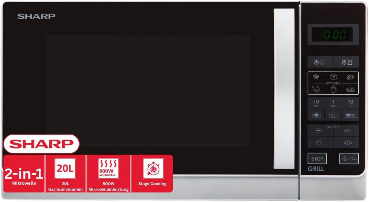 Sharp R-642INW Forno a microonde, argento, colore: Argento