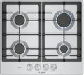 Bosch Serie 6 PCP6A5I90 Piano cottura a gas, 60 cm, ghisa, acciaio inox, fornello a gas, FlameSelect, Manopole magnetiche removibili