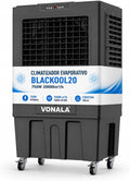 serbatoio 150 l, Climatizzatore evaporativo industriale professionale, portata 20.000 m3/h, copertura 200 m2, VONALA BLACKOOL20, 500 W
