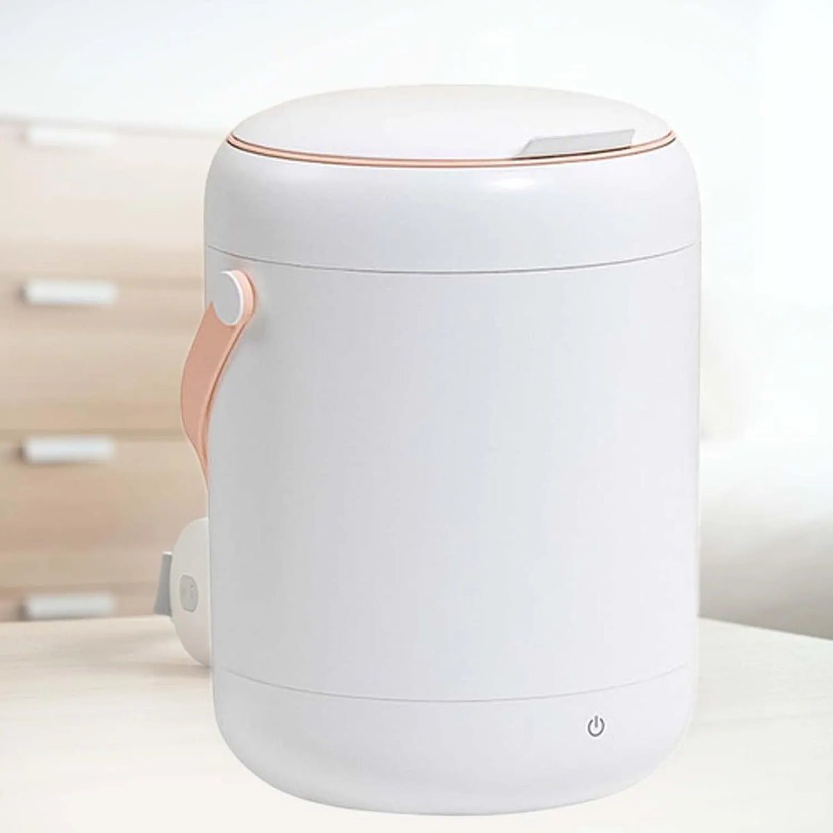 Lavatrice, 2.8 L, portatile, bianco, Mini Lavatrice Elettrica Automatica Portatile 2.8L Piccola Mini Lavatrice Compatta Piccola Lavatrice con Luce Blu
