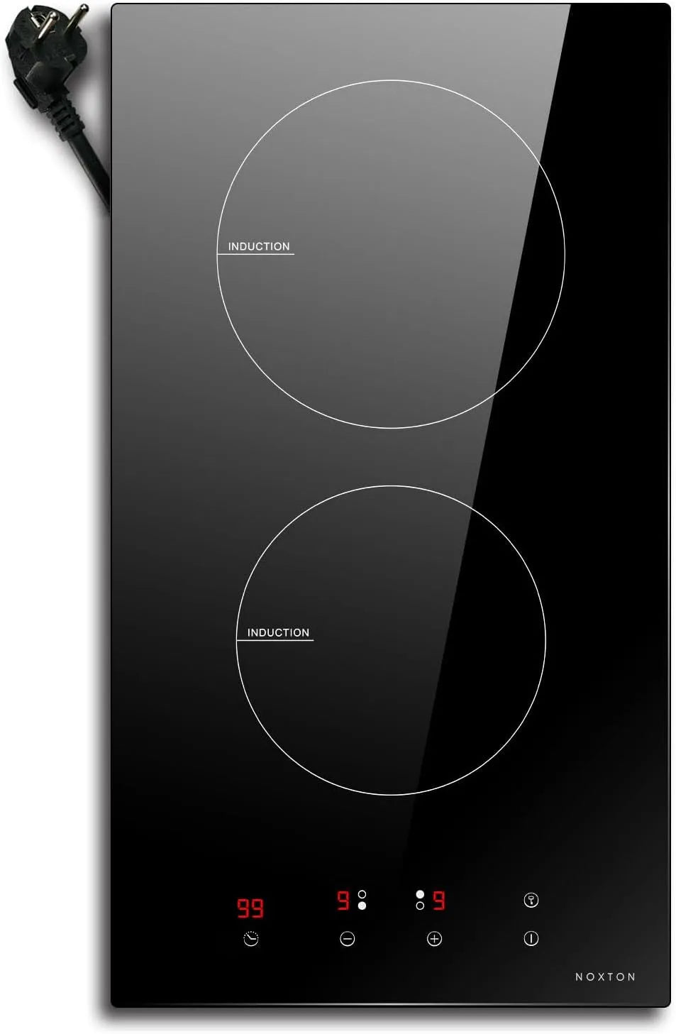 Piano cottura a induzione, 2 fuochi, 3500 W, piastra a induzione, 3500W, Piastra Induzione Elettrica