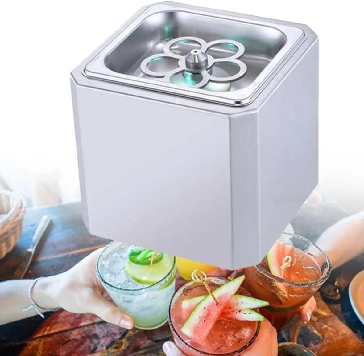 Congelatore CO2, vano congelatore, professionale, freezer verticale, strumento rapido per bar, Refrigeratore istantaneo in vetro CO2 e congelatore