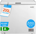 Congelatore, 200 L, 41 dB, 82, Inverter, 2 zone di temperatura, freezer verticale, bianco, Comfee RCC201WH6, 85 cm di altezza, 82 kWh, 200L