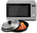 Panasonic NN-GD39QSEPG Forno a microonde, 29 L, 1000 W, grill, timer, scongelamento, acciaio inox, argento, 1000W, Auto Defrost, Cottura Combinata