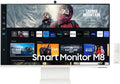 Samsung S32CM801 Monitor, 32 pollici, 3840 × 2160, funzioni gaming, Wi-Fi, 4K UHD, USB, schermo PC, bianco, Office 365, Piattaforma Smart TV, WiFi