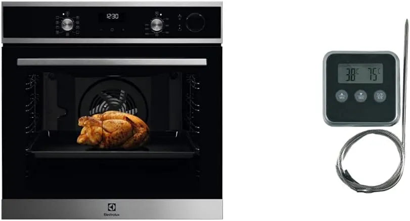 Electrolux EOC5H40X E4KTD001 Forno elettrico, 72 L, 2780 W, da incasso, 4K UHD, vapore, acciaio inox, Inox & E4KTD001 Termosonda Digitale Essential