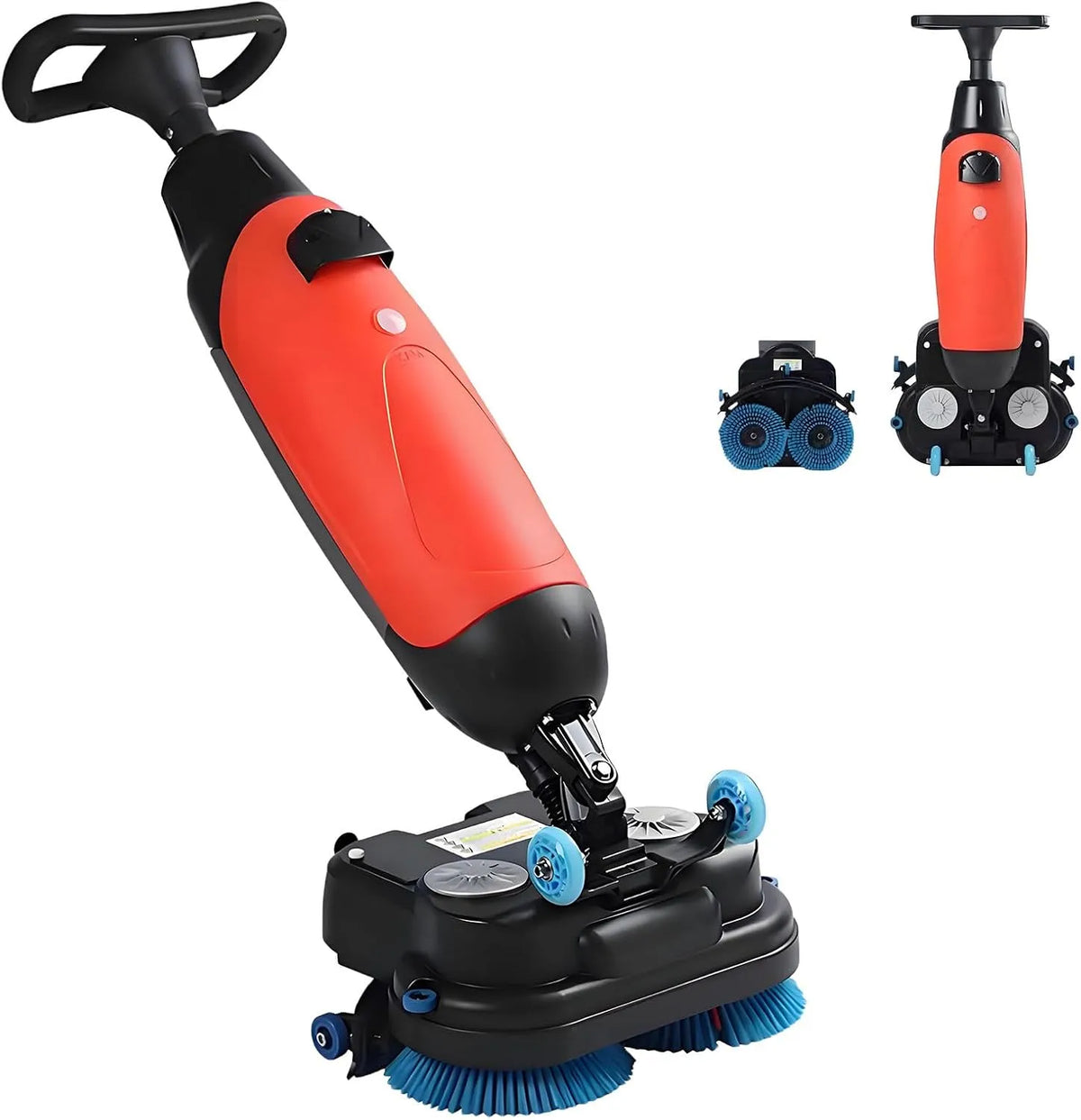 Lavasciuga, lavatrice, asciugatrice, Larghezza di Lavoro 17', Pulitrice Cordless con Doppie Spazzole E Testina Girevole A 360° per Una Pulizia