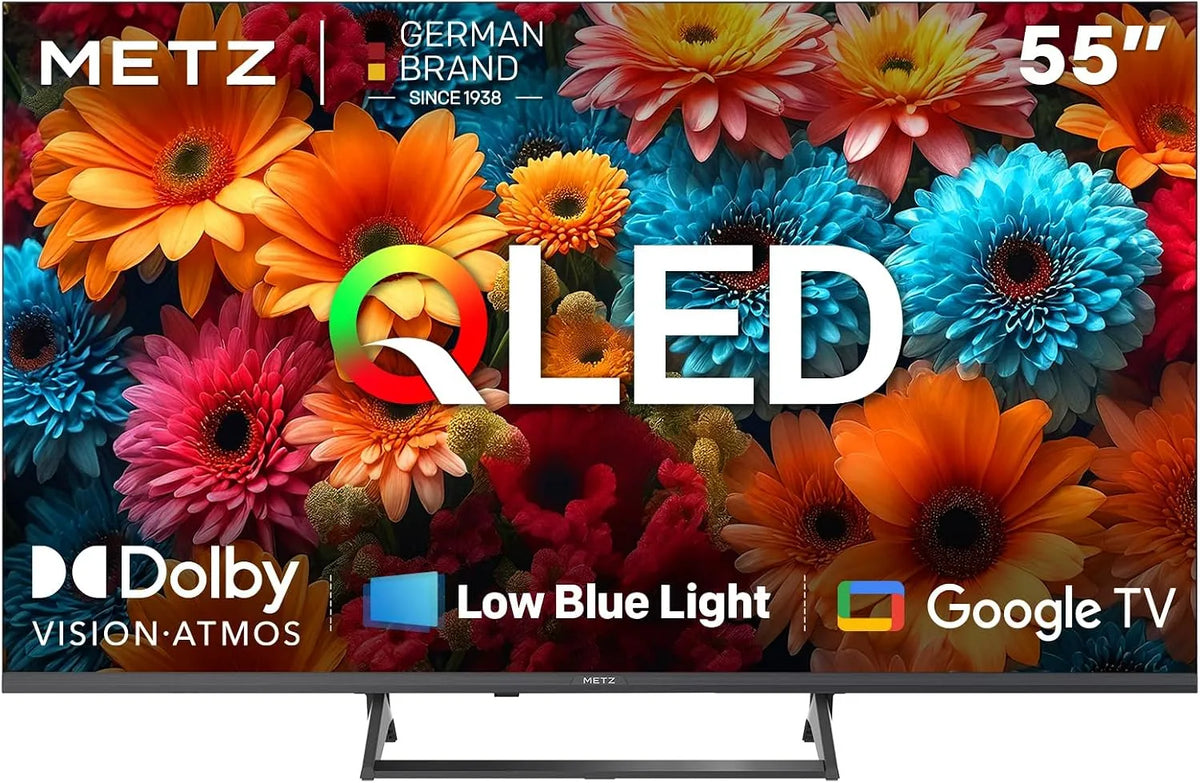 Google 55MQF7500Z Smart TV, 55 pollici, televisore, 4K UHD, QLED, HDR, triplo tuner DVB-T2, S2, Bluetooth, Dolby Vision & Atmos, HDR10+, MEMC