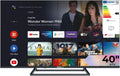 Google Smart TV, classe energetica E, televisore, Wi-Fi, Android OS, Full HD, nero, Doppio tuner, LCN Tivùsat, Funzione CEC, DIGIQUEST Smart TV 40'