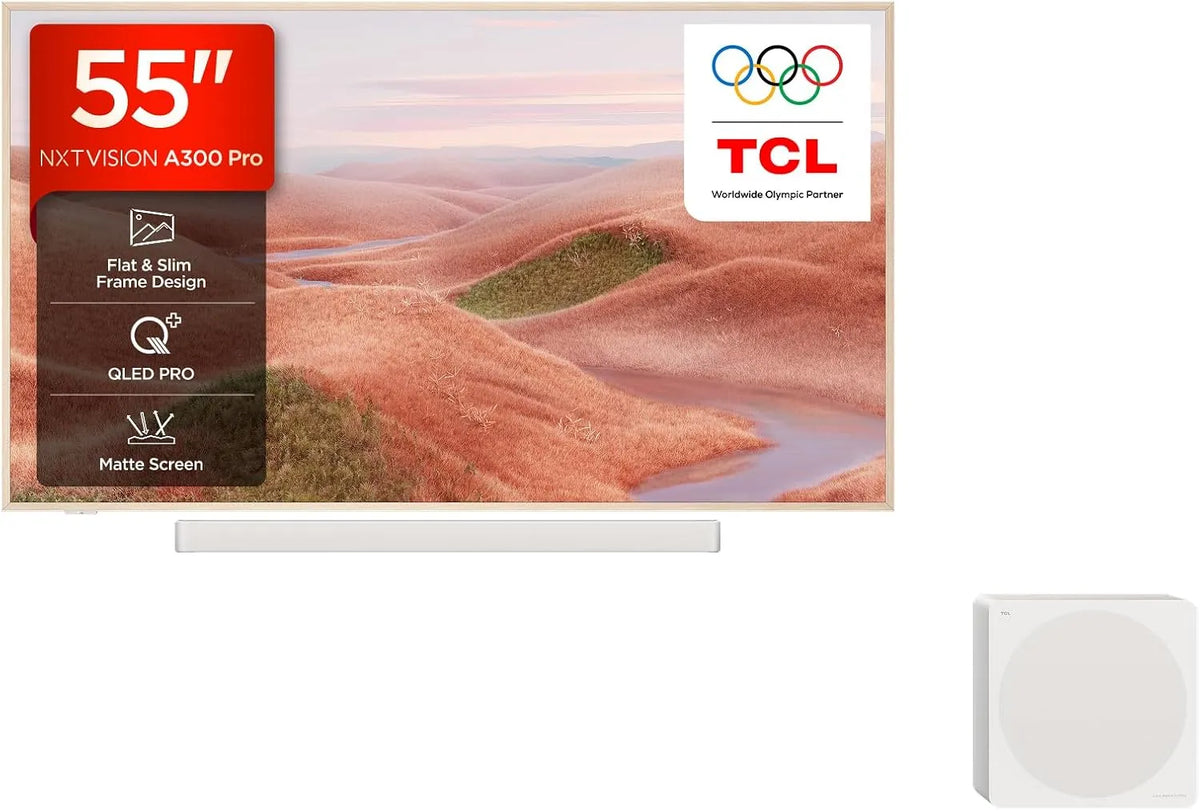 TCL A300 Smart TV, 55 pollici, televisore, 4K UHD, QLED, TV NXTVISION QLED Pro