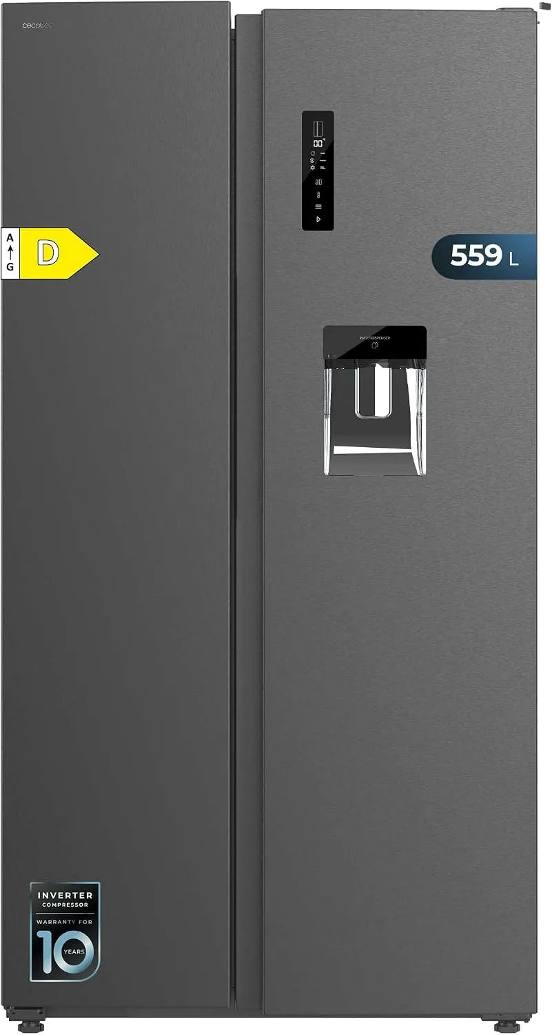 Cecotec Bolero Coolmarket SBS Frigorifero, 177 cm, classe energetica D, Inverter, Cecotec Frigorifero Americano da 559 Litro Bolero Coolmarket SBS 562
