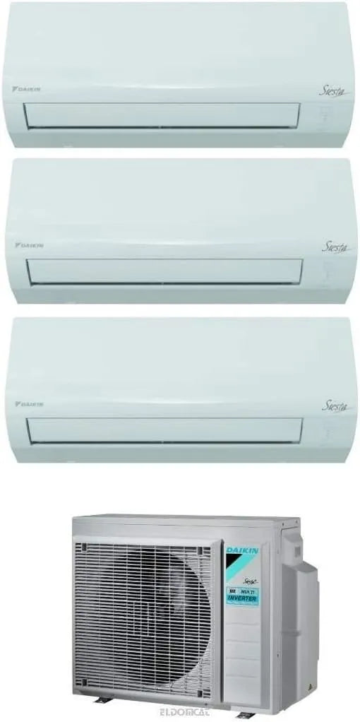 Daikin Inverter, Climatizzatore Trial Split 9000 + 9000 + 12000 Btu, Pompa di Calore, Siesta 3AMXF52A