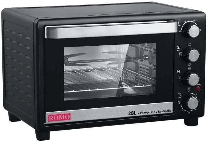Forno elettrico 28L., 28 L, 2000 W, timer, 2 zone di temperatura, nero, Temperatura fino a 230 °C