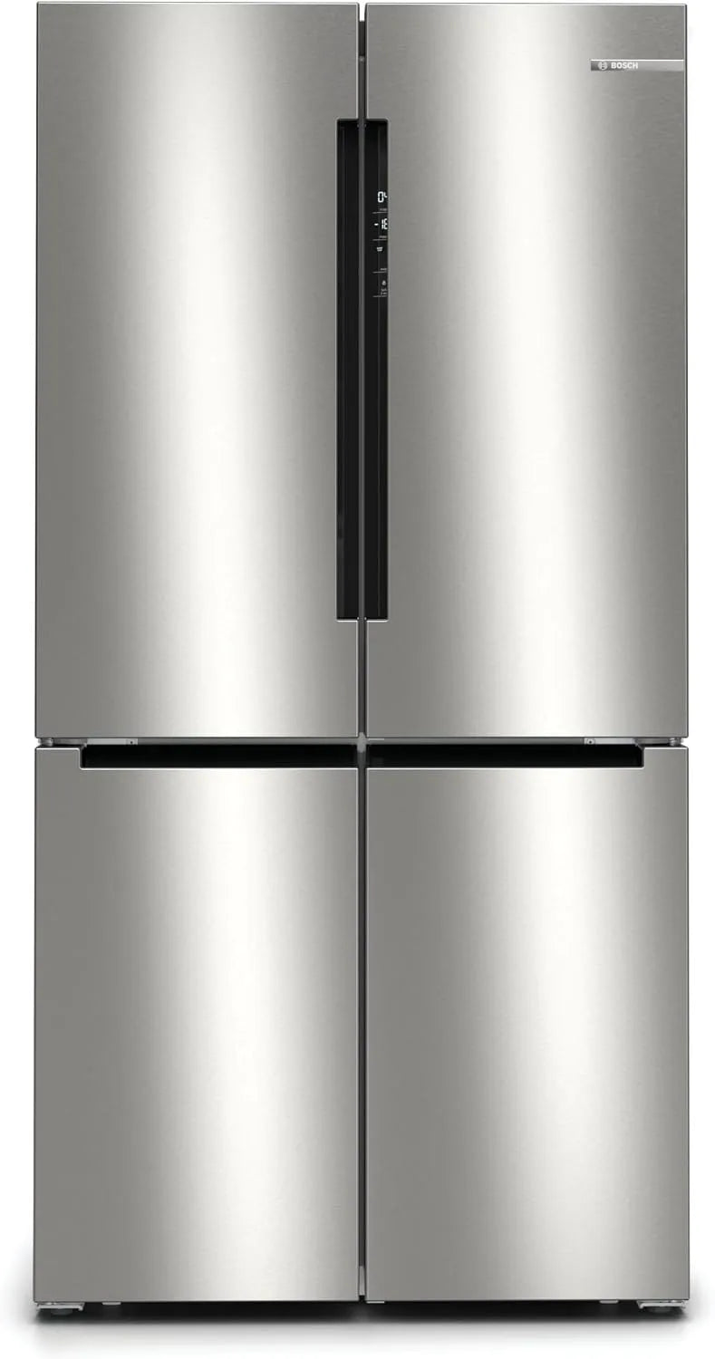 Bosch side-by-side refrigerator Freestanding 605 L E Stainless steel Serie 4 KFN96VPEA