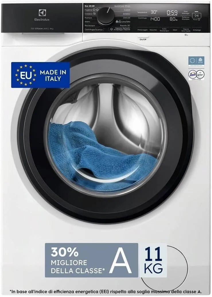 Electrolux EW7F411B3 Lavatrice, 11 kg, Electrolux EW7F411B3 Lavatrice Carica Frontale 11 kg 1400 Giri