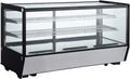 Vetrina refrigerata GCV1200R, 207 L, 400 W, acciaio inox, nero, 2 ripiani, METRO Professional Vetrina refrigerata orizzontale GCV1200R, vetro