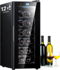 Cantinetta vino, 35 L, 12 bottiglie, 12 a 18 °C, 2 zone di temperatura, scongelamento, Mini Frigo Bar per Vini e Bevande con Display LED, Auto Defrost