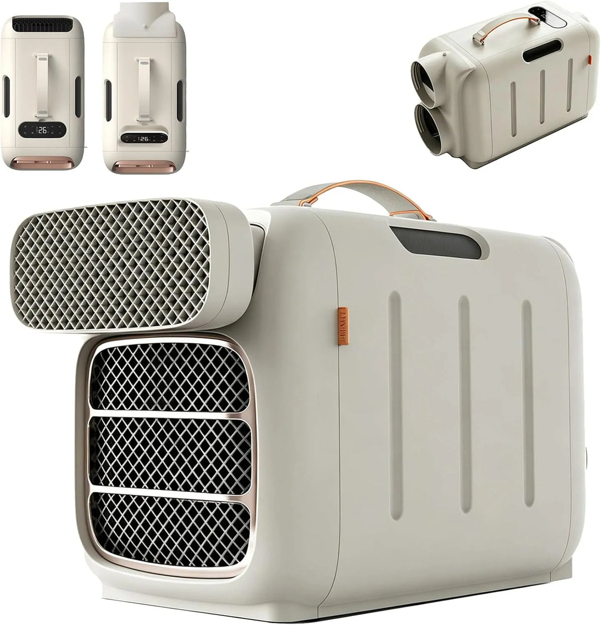 Condizionatore 4800BTU, portatile, Condizionatore da Campeggio Senza Scarico, 4800BTU Condizionatore Portatile Cool+Heat